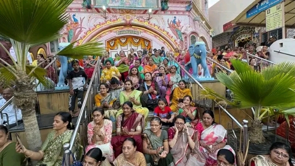 મહેસાણાના શ્રી દ્વારકાધીશ મંદિરમાં ફાગણ માસે હોલીના રસીયાનો ભવ્ય કાર્યક્રમ યોજાયો