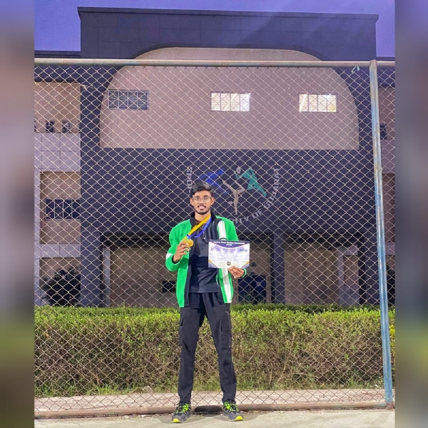 ભાવનગર ડી.એલ.એસ.એસ.ના ખેલાડી શ્રી તીર્થરાજ નિસરતાનું લોન ટેનિસ સ્પર્ધામાં ઉત્કૃષ્ઠ પ્રદર્શન.