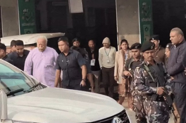 આરએસએસ સરસંઘચાલક મોહન ભાગવત ઇન્દોર પહોંચ્યા
