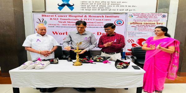 નિરાલી મેમોરિયલ રેડિયેશન સેન્ટર અને ભરત કેન્સર હોસ્પિટલ દ્વારા કેન્સર જાગૃત્તિના ઉદ્દેશ ‘વિશ્વ કેન્સર દિવસ’ની ઉજવણી