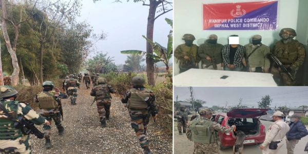 મણિપુર: વિવિધ વિસ્તારોમાંથી પાંચ ઉગ્રવાદીઓની ધરપકડ