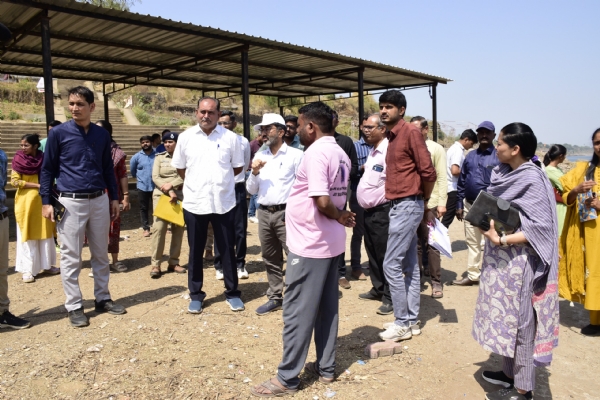 ઇન્ચાર્જ જિલ્લા કલેક્ટરએ રામપુરા ઘાટ ખાતે વ્યવસ્થાઓનું કર્યુ સ્થળ નિરીક્ષણ