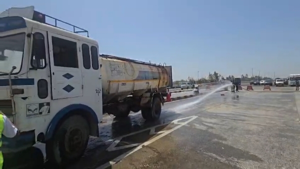 પોરબંદર ટોલપ્લાઝા ખાતે કેમિકલ લીકેજ અને રેસ્ક્યુ અંગે મોકડ્રીલ યોજાઈ.