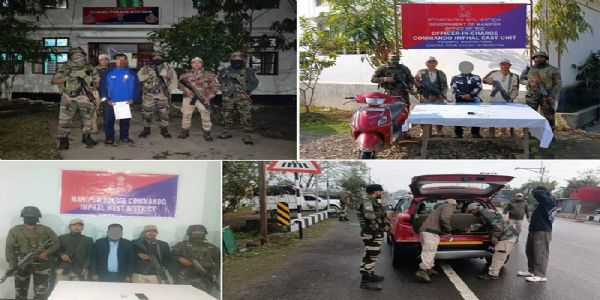 મણિપુરમાં પ્રતિબંધિત સંગઠનોના ત્રણ કાર્યકરોની ધરપકડ