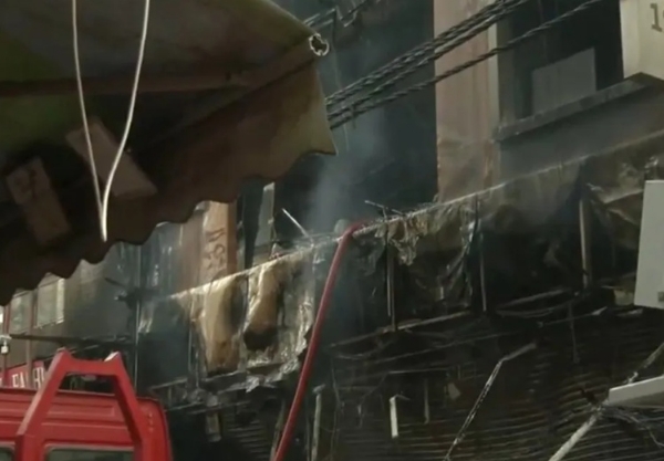 દિલ્હીના પાલમમાં રામ ચોક માર્કેટમાં આગ