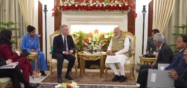 પ્રધાનમંત્રી મોદી એ, હૈદરાબાદ હાઉસ ખાતે કેનેડાના પ્રધાનમંત્રી કાર્ની સાથે મુલાકાત કરી