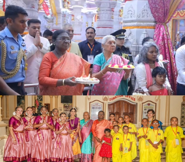 રાષ્ટ્રપતિએ બ્રજમાં પ્રખ્યાત ઇસ્કોન અને પ્રેમ મંદિરની મુલાકાત લીધી