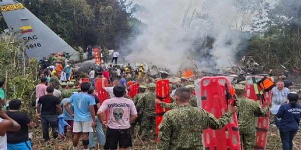 કોલંબિયામાં લશ્કરી વિમાન દુર્ઘટનામાં ઓછામાં ઓછા 66 લોકોના મોત