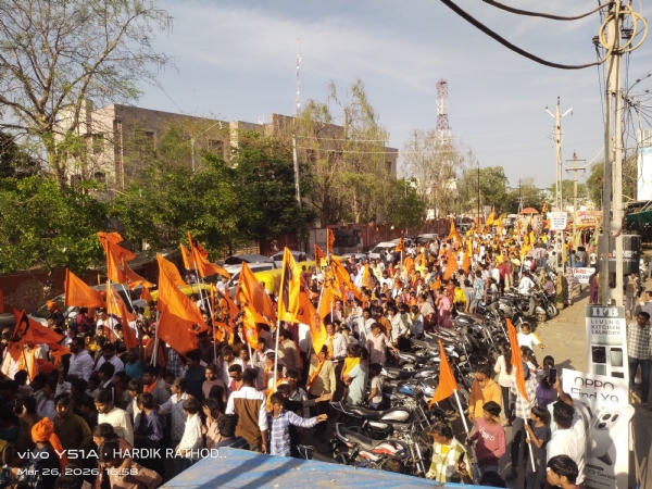 સિદ્ધપુરમાં ૩ બગી, ઊંટ,નાસિક ઢોલ, ડીજે સાથે રામની પંચમી શોભાયાત્રા નીકળી