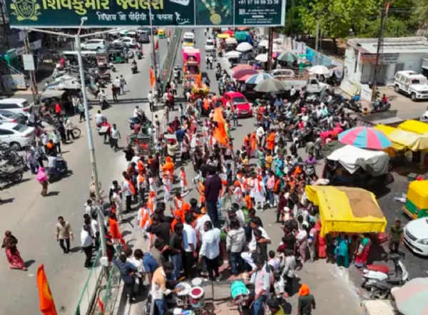 વિસનગરમાં રામનવમી નિમિત્તે ભવ્ય પાંચમી શોભાયાત્રા યોજાઈ