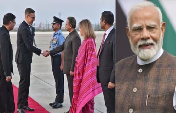 ફિનલેન્ડ રાષ્ટ્રપતિ એલેક્ઝાન્ડર સ્ટબનું સ્વાગત