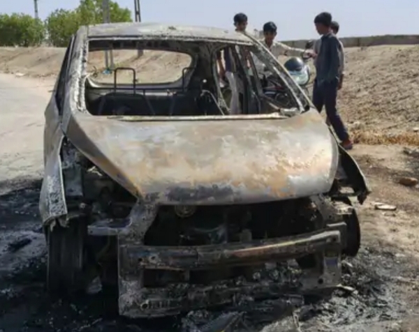 સમી નજીક  શોર્ટ સર્કિટના કારણે કારમાં અચાનક આગ લાગી, સદનસીબે જાનહાનિ નહીં