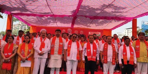 સુરતમાં પીપલોદથી ભાજપનો ચૂંટણી અભિયાનનો પ્રારંભ, 120 ઉમેદવારોએ લીધી જનસેવાની શપથ