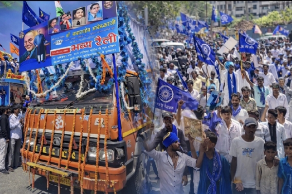 આંબેડકર જયંતિએ વાપીમાં હજારો લોકોની હાજરીમાં ભીમ રેલી યોજાઈ આંબેડકર જયંતિએ વાપીમાં હજારો લોકોની હાજરીમાં ભીમ રેલી યોજાઈ