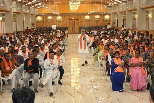 BJP state president addressing the Vikas Sankalp Sabha at Liliya in Amreli district BJP state president addressing the Vikas Sankalp Sabha at Liliya in Amreli district
