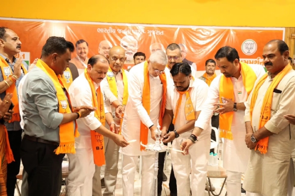 અમરેલીમાં ભાજપનો “કાર્યકર્તા સંવાદ” કાર્યક્રમ યોજાયો, બૂથ સ્તરે વિજયનો સંકલ્પ