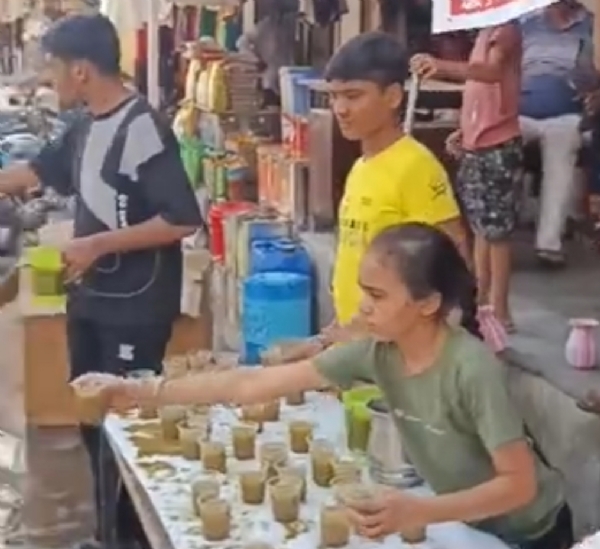 હારીજમાં ગરમી વચ્ચે જલારામ મિત્ર મંડળની ઠંડા પીણાંની સેવા