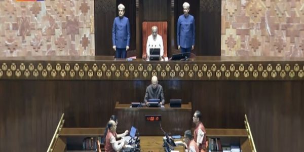 રાજ્યસભામાં, ભાજપના અધ્યક્ષ નીતિન નવીન સહિત નવા સભ્યોએ લીધા શપથ, કાર્યવાહી શુક્રવાર સુધી સ્થગિત