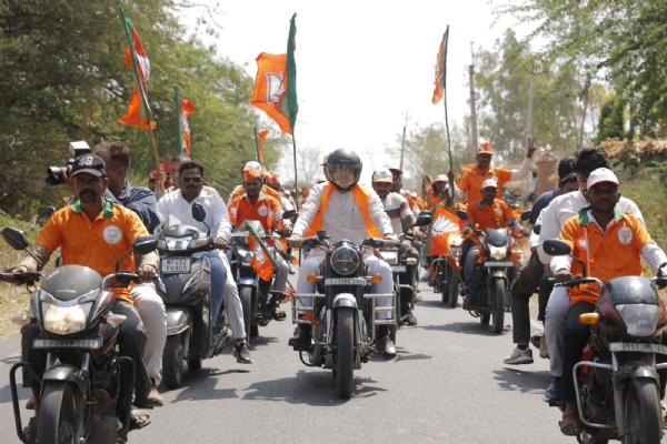 BJP state president addressing the development resolution meeting at Garbada in Dahod district