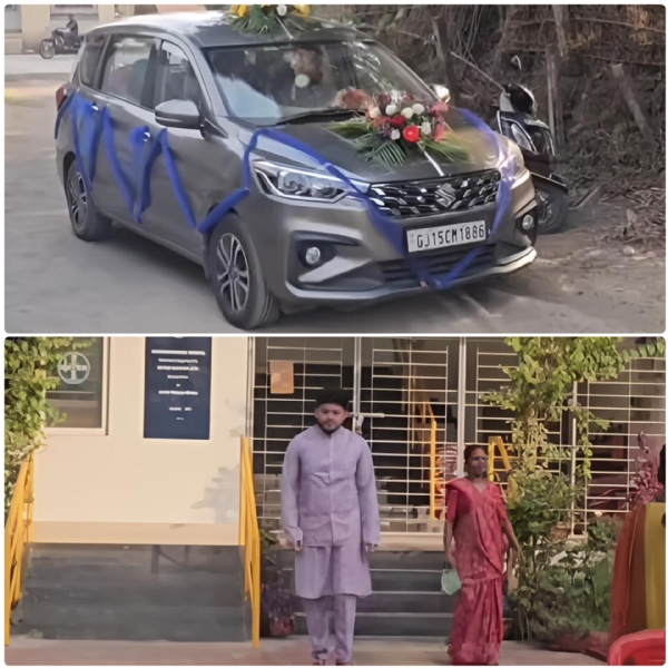 દુલ્હાએ પહેલા મતદાન કરીને આપી પ્રેરણા.