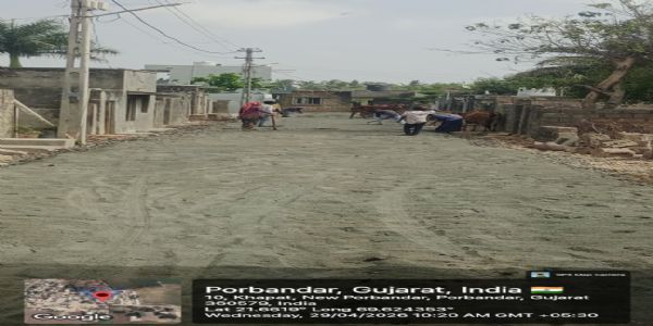 પોરબંદરમાં વિકાસકાર્યોની સ્થળ મુલાકાત મ્યુનિસીપલ કમિશનરએ લીધી.