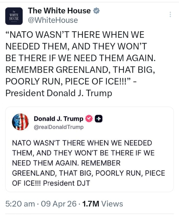 અમેરિકી પ્રમુખ ડોનાલ્ડ ટ્રમ્પની પોસ્ટ અમેરિકી પ્રમુખ ડોનાલ્ડ ટ્રમ્પની પોસ્ટ