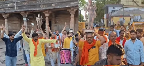 In Dhar Bhojshala, Madhya Pradesh, puja begins In Dhar Bhojshala, Madhya Pradesh, puja begins
