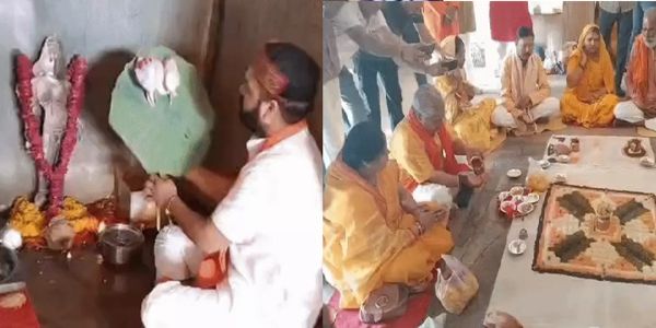 મધ્ય પ્રદેશની ધાર ભોજશાળામાં, પૂજા શરૂ, ગોમૂત્રથી શુદ્ધિકરણ, ભક્તોએ ગર્ભગૃહમાં મા વાગદેવીને નમન કર્યું