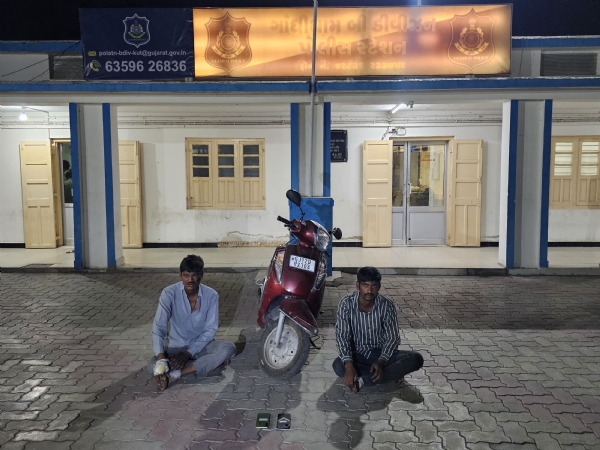 ગાંધીધામ માં ઝડપાયેલા વાહન ચોર