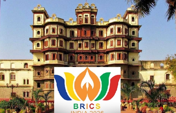 બ્રિકસ ના લોગો સાથે ઇન્દોરનું રજવાડું