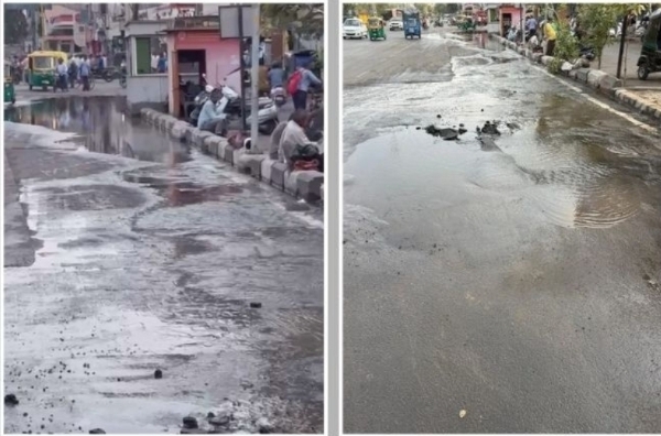પીવાના પાણીની લાઈનમાં ભંગાણ