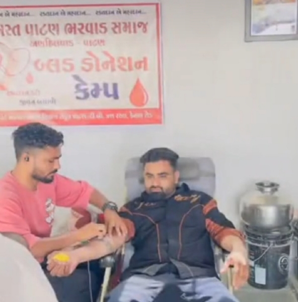 પાટણમાં ભરવાડ સમાજનો રક્તદાન કેમ્પ સફળ, કુલ 51 બોટલ રક્ત એકત્ર કરવામાં આવ્યું.