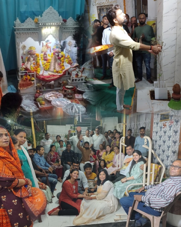 જગન્નાથ મંદિર દુનેઠા ખાતે વૈશાખ પૂર્ણિમા ઉજવણી દરમિયાન ભક્તોની હાજરી.