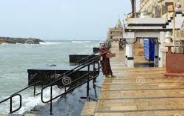 Gomtighat in holy pilgrimage site Dwarka
