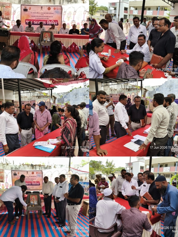 નંદાસણ ખાતે આયુષ્યમાન કલ્યાણ શિબિર યોજાઈ, લાભાર્થીઓને યોજનાઓનો વધુમાં વધુ લાભ લેવા માર્ગદર્શન
