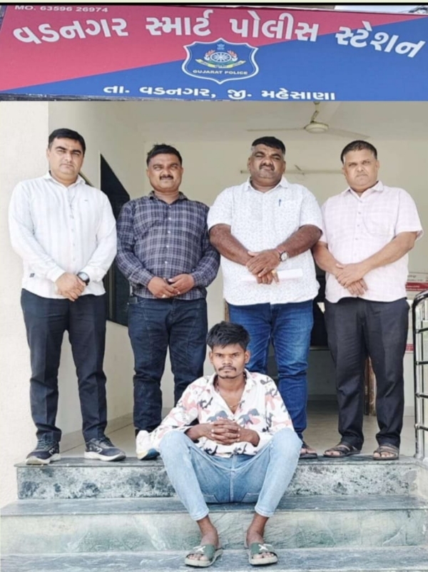 મહેસાણા પેરોલ-ફર્લો સ્કોડની કાર્યવાહી, પ્રોહિબિશન કેસમાં ફરાર આરોપી ઝડપાયો
