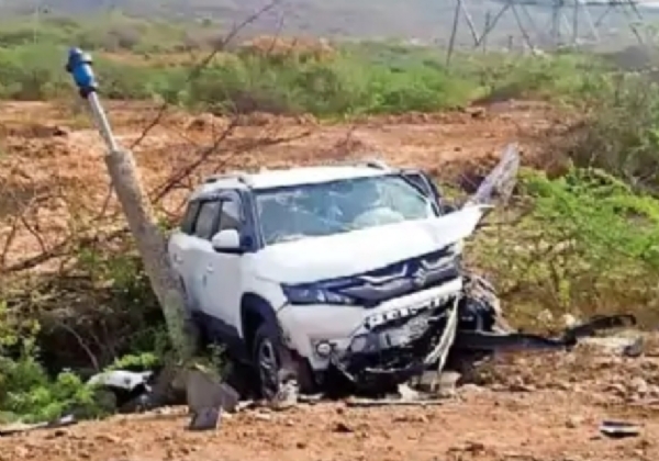 નખત્રાણા હાઇવે પર અકસ્માત ગ્રસ્ત વાહન