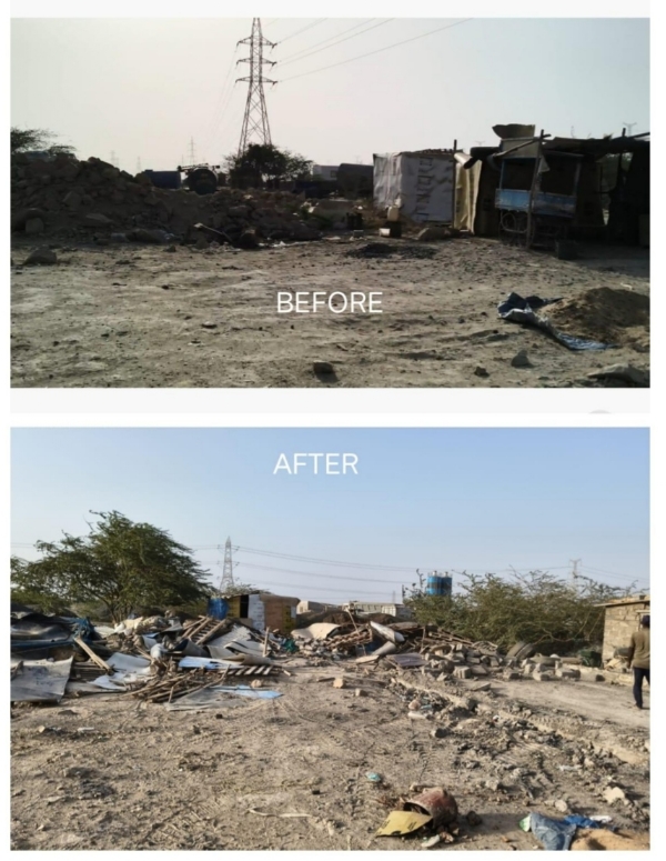 ખાવડા વિસ્તારમાં જમીન દબાણ હટાવાયું