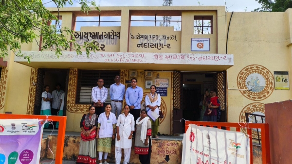 નંદાસણ-2 મમતા ડે કાર્યક્રમની એડિશનલ ચીફ સેક્રેટરી રાજીવ ટોપનો દ્વારા મુલાકાત