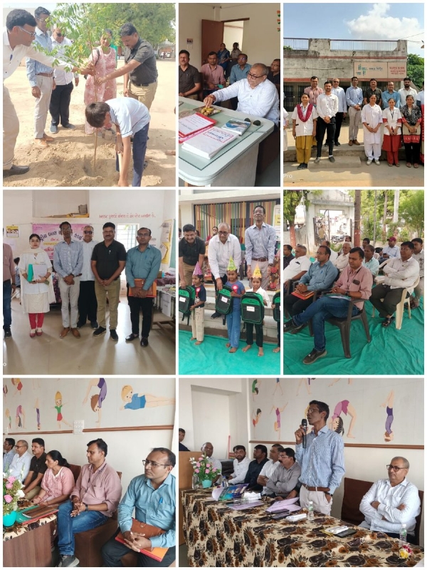 ચડ્ડાસણ અને ઝૂલાસણમાં શાળા પ્રવેશોત્સવમાં રાજીવ ટોપનોની ઉપસ્થિતિ, આરોગ્ય સેવાઓની સમીક્ષા
