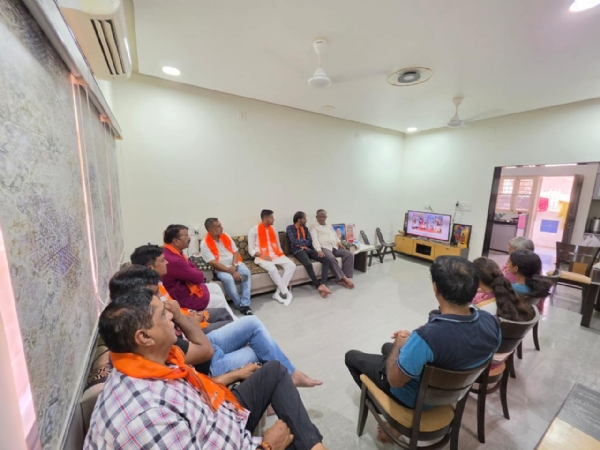 મહેસાણામાં કાર્યકર્તાઓએ પ્રધાનમંત્રીના ‘મન કી બાત’ના 135મા એપિસોડનું સામૂહિક શ્રવણ કર્યું