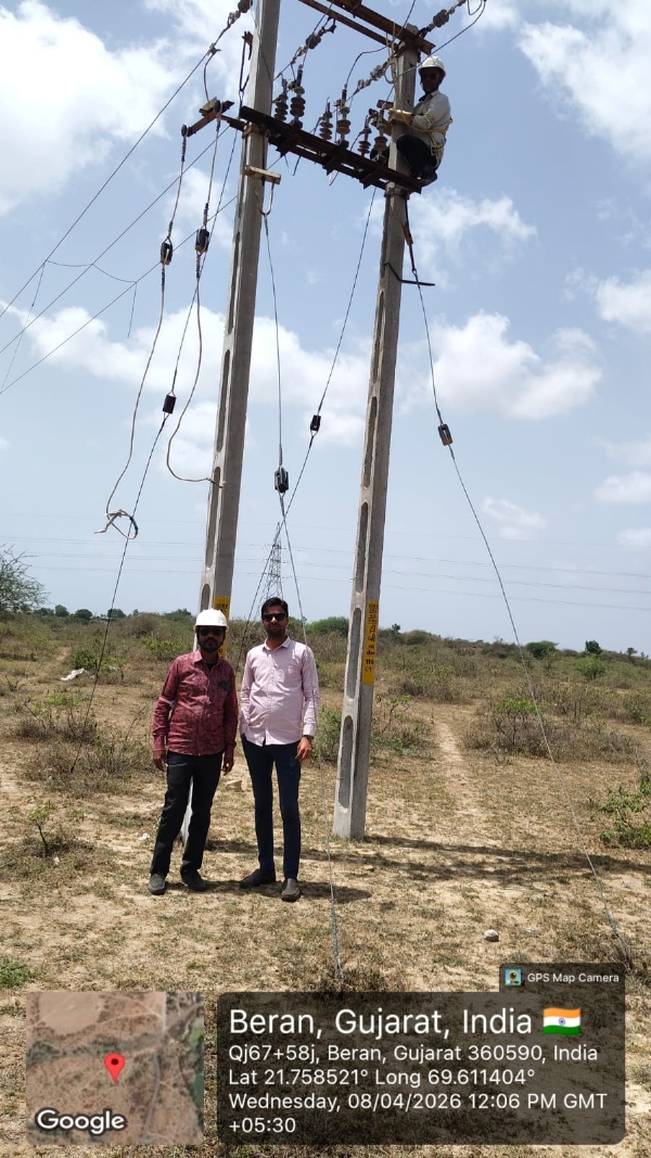 બરડા પંથકના 42 ગામોમાં પી.જી.વી.સી.એલ દ્વારા પ્રિમોન્સૂનની કામગીરી શરૂ.