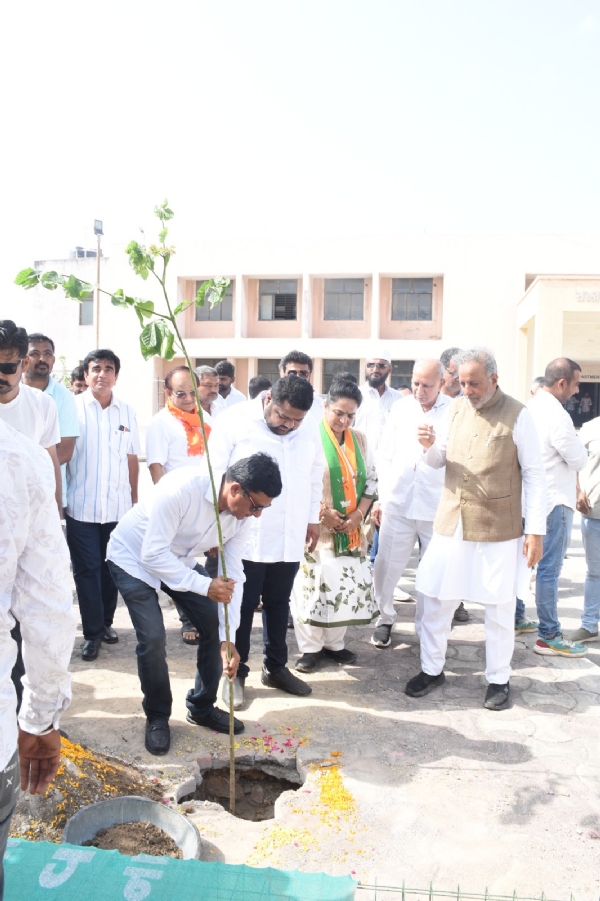 વિશ્વ પર્યાવરણ દિવસ નિમિત્તે વન અને પર્યાવરણ મંત્રીની ઉપસ્થિતિમાં વૃક્ષારોપણ કરાયું.