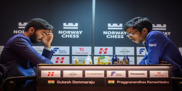 નોર્વે શતરંજ 2026: પ્રજ્ઞાનાનંદે ઓલ-ઇન્ડિયન મુકાબલામાં ગુકેશને હરાવ્યા, ખિતાબી દોડમાં યથાવત રહ્યા