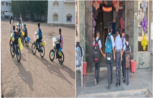 વેકેશન બાદ શાળાએ પહોંચ્યા બાળકો