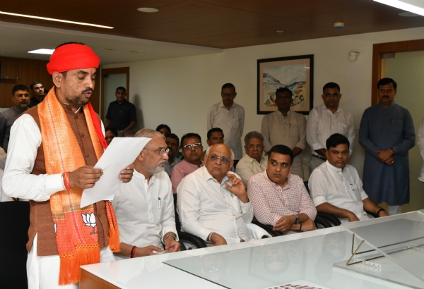 All four BJP candidates for the Rajya Sabha filed their nomination papers All four BJP candidates for the Rajya Sabha filed their nomination papers