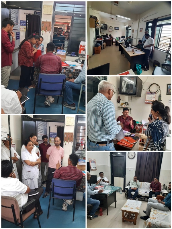 એસડીએચ કડીની આરોગ્ય અધિકારીઓએ મુલાકાત લીધી, AES ચેકલિસ્ટની સમીક્ષા અને IHIP પોર્ટલ અંગે અપાઈ તાલીમ