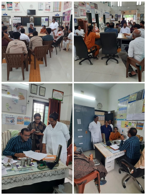 તાલુકા હેલ્થ ઓફિસર ડૉ. બ્રિજેશ પ્રજાપતિની PHC જુલાસણની મુલાકાત, આરોગ્ય સેવાઓની સમીક્ષા