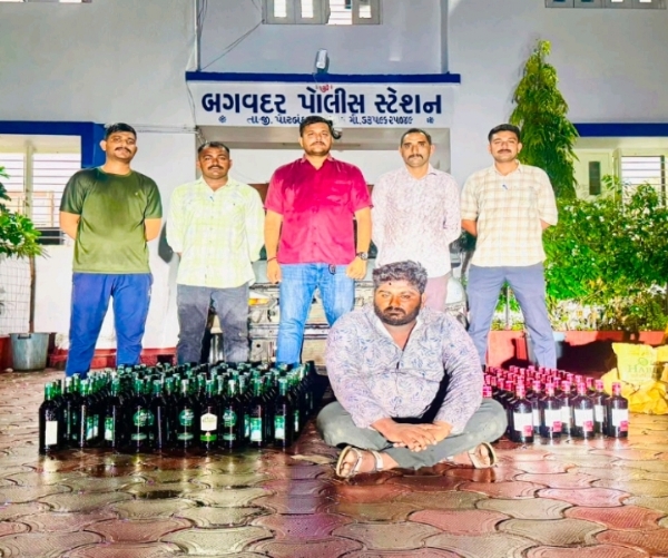 વીંઝરાણા નજીક કારમાં વિદેશી દારૂના જથ્થા સાથે એક શખ્સ ઝડપાયો.