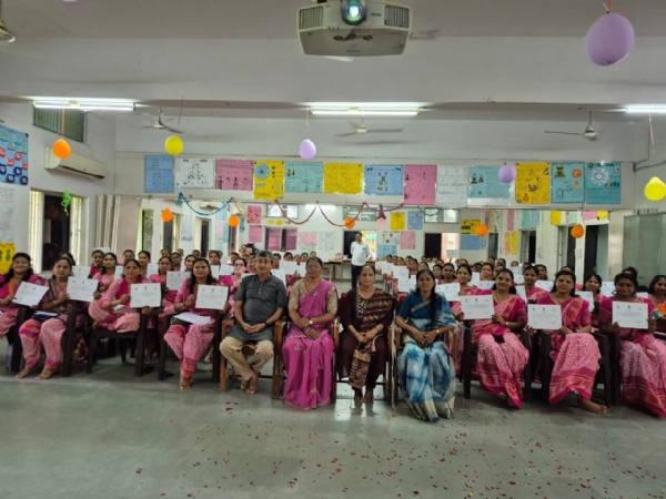 રાંધેજા ગુજરાત વિદ્યાપીઠમાં 70 આંગણવાડી કાર્યકરોને બાળ વિકાસ અને પોષણ અંગે તાલીમ અપાઈ
